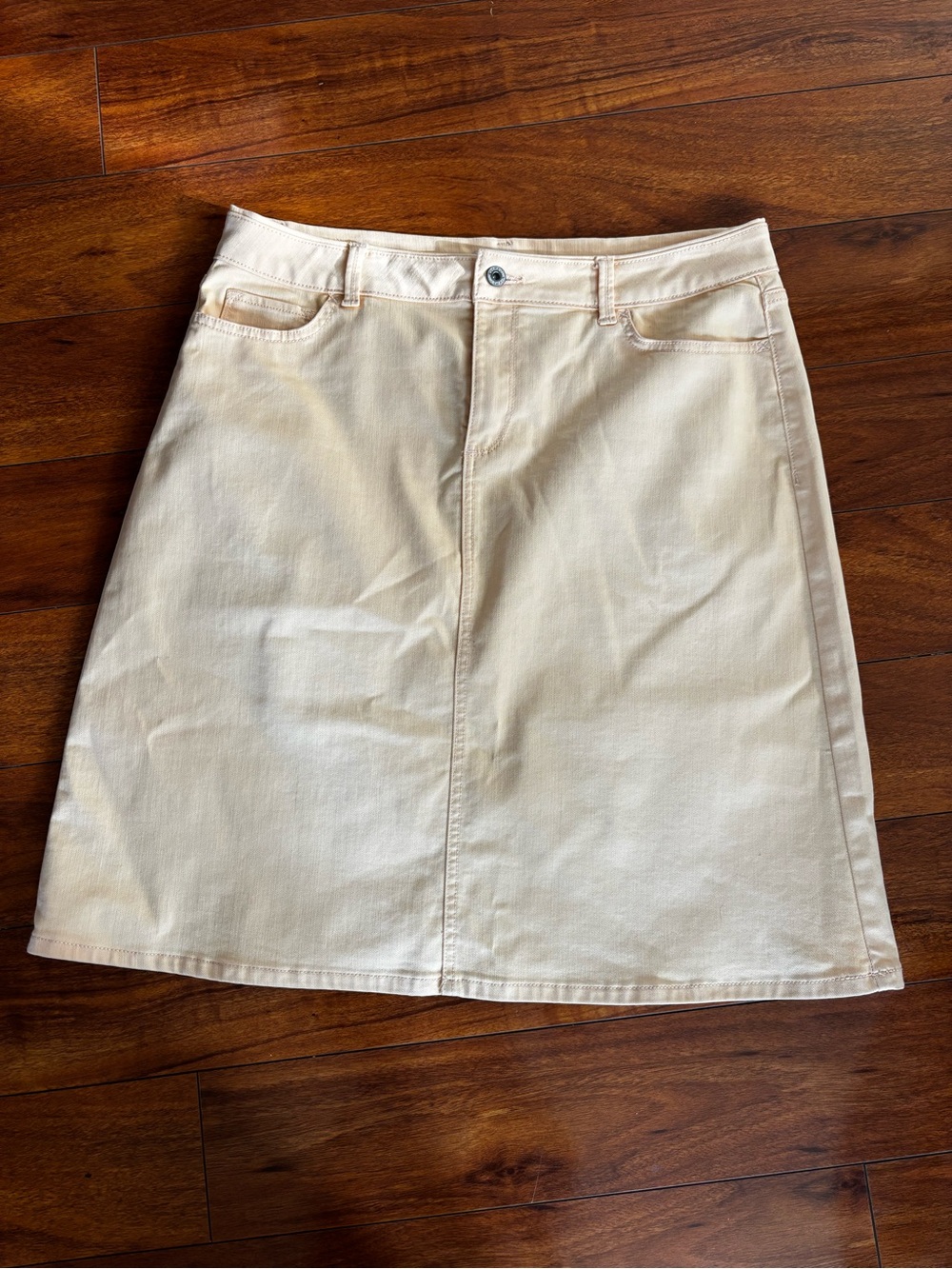 Liz Claiborne Apricot A-Line Denim Skirt